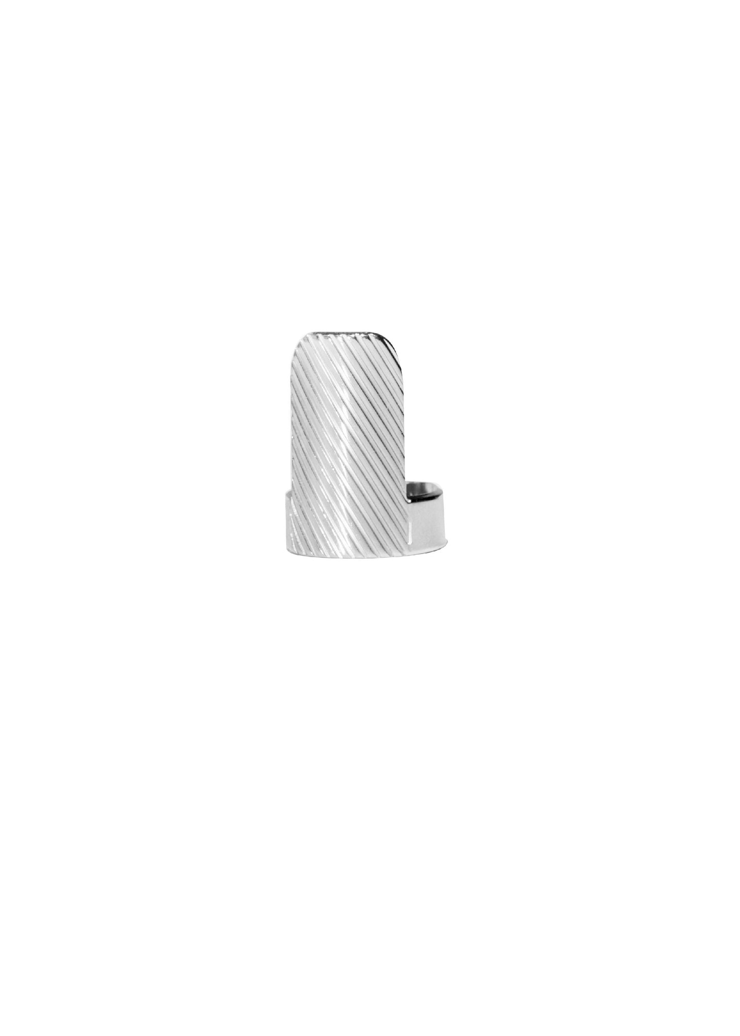 LINES LARGE NAIL RING SILVER