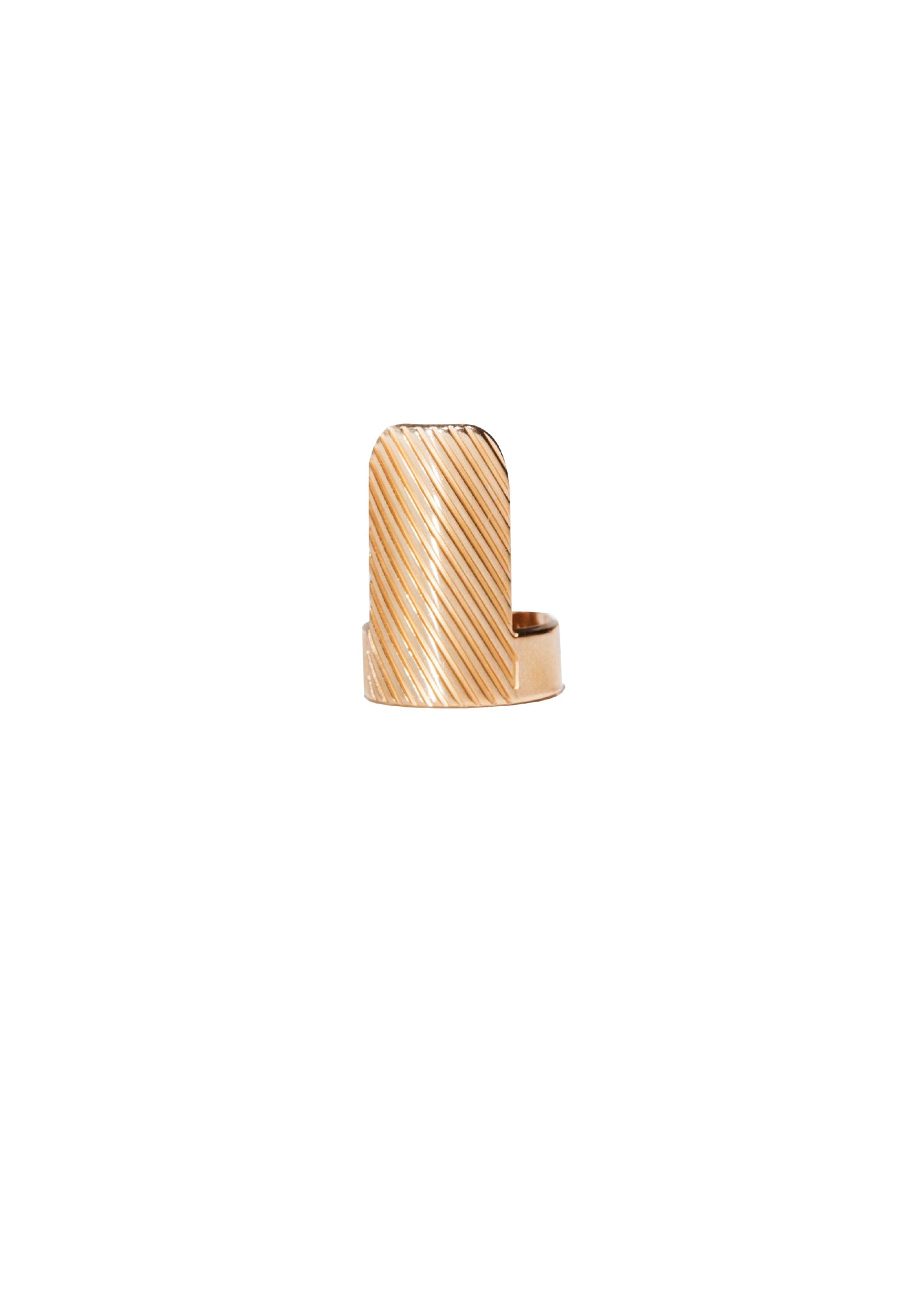 LINES LARGE NAIL RING VERMEIL