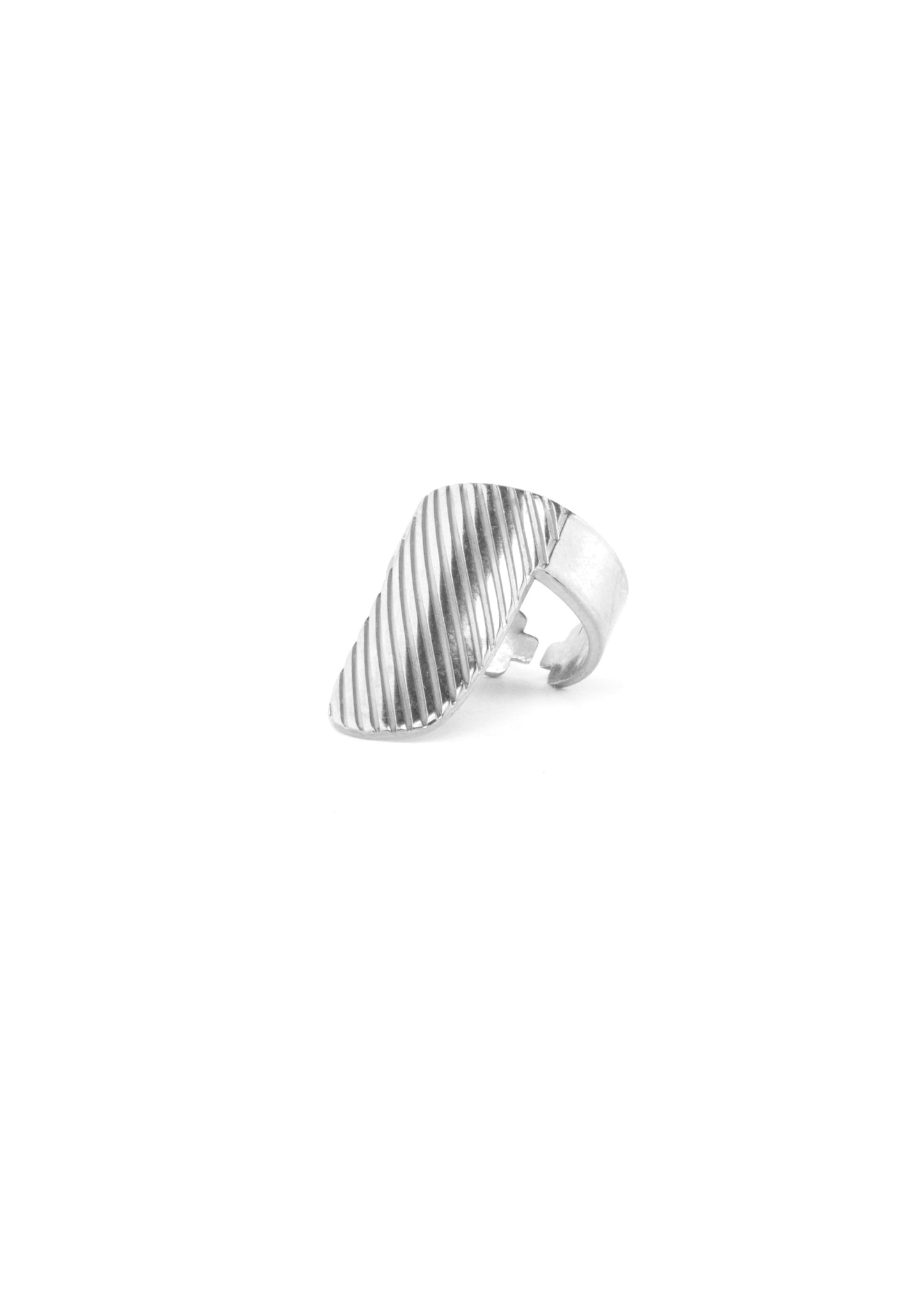 LINES SMALL NAIL RING SILVER