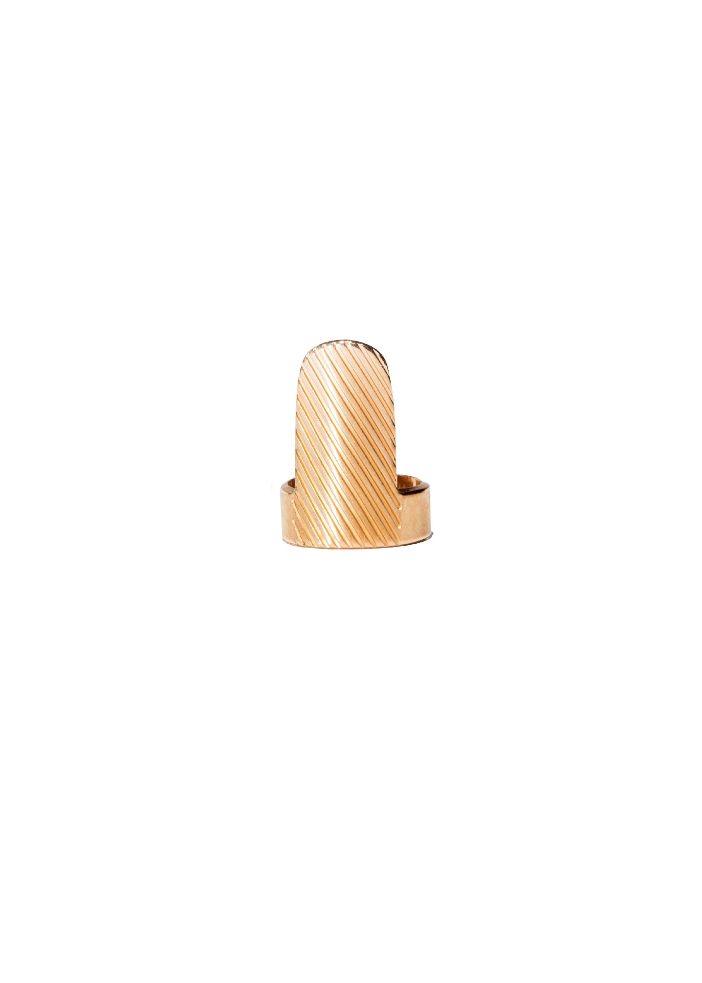 LINES SMALL NAIL RING VERMEIL
