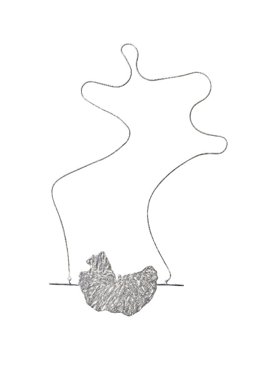 SIKA LONG NECKLACE SILVER